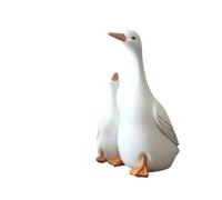 Lifelike Mother Duck and Ducklings Resin Statue for Patio Yard Decoration - Durable and Hand-Drawn Sculpture