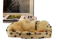 Lifelike Plush Dog Sleeping, Interactive Toy for Plush Puppy, Plush - for Soothing Bedtime Sleep Travel Car Holiday Road Trip Daycare Birthday Christmas