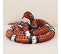 Lifelike Plush Snake Toy 74.8 Inches Long Stuffed Animal Giant Boa Constrictor Funny Realistic Plush Cobra Cushion Toy Stuffed Snake Halloween Party Home Decor Prank Props for Kids Adults