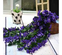 Lifelike Purple Violet Artificial Hanging Vine Flowers - 85Cm Indoor & Outdoor Home & Garden Decor Uk