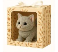 Lifelike Realistic Cat Plush Toy 2025 New Ai Robotic Toy Cats with Endless Fun Purring Meowing Sounds for Cat Lovers Bring Endless Joy and Warmth Grey