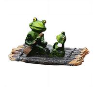 Lifelike Resin Frog Pond Ornament - Realistic Garden Decor, Fade-Proof & Waterproof for Pools, Fountains & Fairy Gardens | 7-inch Handcrafted Eco Frog Statue for Garden Balcony Pond Decoration