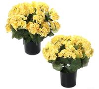 Lifelike Silk Crabapple Flower Bouquet with Flocking Craft for Weddings, Holidays, Home Decoration, and Office Display Purposes (Yellow *1)