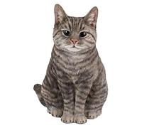 Lifelike Sitting Cat Tabby
