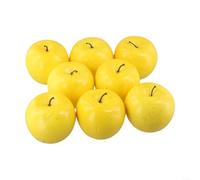Lifelike Yellow Artificial Apples Set of 8 Foam Fruits for Creative Table Decor and Visual Merchandising Ideas