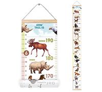 LIFELIKO Personalised Growth Chart for Animal Lovers, Removable Wall Ruler for Boys and Girls, Kid’s Room Decoration (Multicolor)