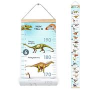 LIFELIKO Personalised Growth Chart for Dinosaur Lovers, Removable Wall Ruler for Boys and Girls, Kid’s Room Decoration (Blue)