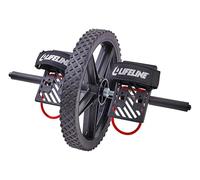 Lifeline Fitness Power Wheel Full Body Workout Ab Roller, Functional Full Body Ab Roller Wheel, Upper/Lower Body Workout, Home Workout Equipment with Foot Straps