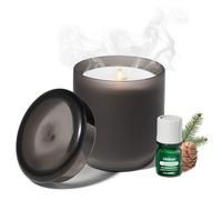 Lifelines Flameless Candle Diffuser - Featuring Mist & Beautiful Aromas - Blow Out Flickering Flame - Safe Flameless Candle - Frosted Charcoal