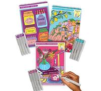 Lifelines FlowArt Activity Pad 3-Pack, Guided Art Meditation Coloring Books