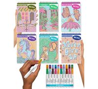 Lifelines FlowArt Mini Activity Pads, 6-Pack, Dot-by-Letter Coloring Books