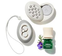 Lifelines Scent-Infused Meditative Fidget Stones 2-Pack & Essential Oil Set, Portable Essential Oil Diffuser with Individual Walk in The Woods: Energy Essential Oil Blend 3 ML Included