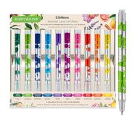 Lifelines Scented Lava Gel Pen Set, 10-Pack (Multi-Color) - 0.5mm Colored Gel Pens Infused with Scented Essential Oil Blends & Mesmerizing Lava - School Supplies for College Kids & Adults