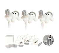 Lifelisa Cute Hanging Toothbrush Holder, Hand Wall Hanging Utility Suction Hooks with StickyPads, Multi-Function Mouse Bathroom Decor, Shower Holder (3)