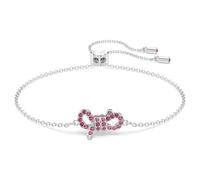 Swarovski Lifelong Bow Bracelet, Pink Crystal Pavé with Bow Motif in a Rhodium-Finished Setting, Part of the Lifelong Bow Collection