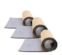 Lifemaison 3 Roll Self Adhesive Reflective Aluminium Foam Insulation 10mm Thick, Car Sound-proofing Deadening Insulations 50cmx200cm,Foil Insulation Roll for Floors,Roofs,Garage Doors,Camper Vans