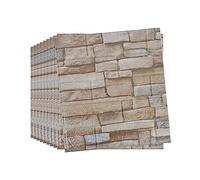 Lifemaison 30pcs 3D Wall Panels 38×35cm Brick Wallpaper Self Adhesive DIY Wall Stickers Waterproof PE Foam Panel Wall Tiles for Bedroom Kitchen Living Room Bathroom Home Decor,Roman Grey