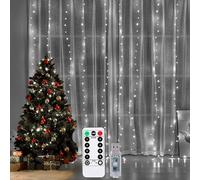 Lifemaison Curtain Fairy Light,3m*1m 100LED 8 Modes Remote Control Fairy Light,Curtain Lights USB Plug in for Window,Garden,Party,Wedding,Christmas Decoration,String Lights Indoor Outdoor Waterproof