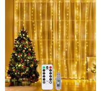 Lifemaison Curtain Fairy Light,3m*1m 100LED 8 Modes Remote Control Fairy Light,Curtain Lights USB Plug in for Window,Garden,Party,Wedding,Christmas Decoration,String Lights Indoor Outdoor Waterproof