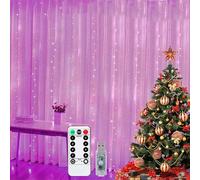 Lifemaison Curtain Fairy Light,3m*2m 200LED 8 Modes Remote Control Timer Adjustable,Window Lights USB Plug in for Garden,Party,Wedding,Christmas,Handing String Lights Indoor Outdoor Waterproof