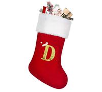 Lifemaison Monogram Christmas Stockings With Letters,Personalized Christmas Stockings 50cm,Red Velvet Xmas Stockings Christmas Stockings,Kids Christmas Stockings Sock Gift Bag For Xmas Tree Decor