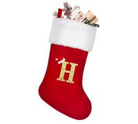 Lifemaison Monogram Christmas Stockings With Letters,Personalized Christmas Stockings 50cm,Red Velvet Xmas Stockings Christmas Stockings,Kids Christmas Stockings Sock Gift Bag For Xmas Tree Decor