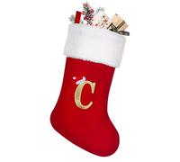 Lifemaison Monogram Christmas Stockings With Letters,Personalized Christmas Stockings 50cm,Red Velvet Xmas Stockings Christmas Stockings,Kids Christmas Stockings Sock Gift Bag For Xmas Tree Decor