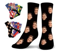 Lifemaison Personalised socks with photo Custom socks with photo,Personalised Socks Photo Any Image Here Printed,Personalised gifts for men,women,birthday,Funny christmas gifts for women,men,friend