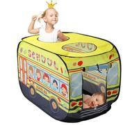 Lifemaison PortableY ellow school bus Tent,Camper Van Kids Pop Up play Tent,Foldable,Play Tent Up Free Outdoor Play Equipment for Children Girls Boys,Tents Indoor Children's Playhouse Crawling Bus Toy