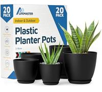 Lifemaster Hangers, Polypropylene (PP) Plastic, Black, 20 Pack