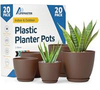 Lifemaster Plant Pot, Brown, Pack of 20
