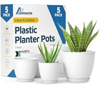 Lifemaster Planters, White, Pack of of