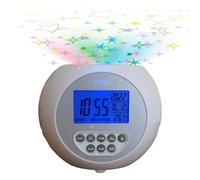 Lifemax 384.1S Star Projection Sound Machine Clock Silver