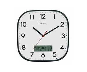 Lifemax Clear Time Day Date Wall Clock