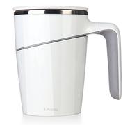 Lifemax Non-Tip Vacuum Cup with Suction Base, BPA-Free, 470ml, Spill-Resistant Mug with Lid - Ideal for Parkinson’s, Arthritis, Elderly & Active Lifestyles, Keeps Drinks Hot or Cold (White)