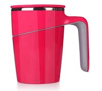 Lifemax Non-Tip Vacuum Cup with Suction Base, BPA-Free, 470ml, Spill-Resistant Mug with Lid - Ideal for Parkinson’s, Arthritis, Elderly & Active Lifestyles, Keeps Drinks Hot or Cold (Pink)