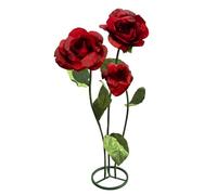 lifemet Giant Artificial Flower for Decoration, 3 Pcs Handmade Artificial Rose Flower for Wedding Birthday Easter Party Mother's Day Backdrop Decor Banquet Photography Props Shop Window Display (Red)