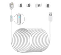 LIFEMOI Upgraded, 32.8FT/10m USB Power Charging Cable with Breathing Light, Thicker Charging Cable, Compatible with Arlo Pro 5S 2K, Pro 4, Pro 3, Floodlight, Ultra 2, Ultra, and Go 2 Cameras (32.8Ft)