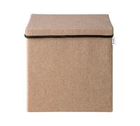 LIFENEY Storage Box with Lid in Brown I Foldable Toy Box Suitable for Cube Shelves I Organiser Box for Children's Room I Storage Basket Children
