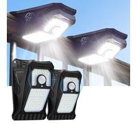 LIFENGSOLER 90 LEDs Clip on Solar Lights Outdoor, Motion Sensor Outdoor Lights for Fence,3 Modes, High Brightness Solar Security Flood Lights for Gutter, Patio, Chain Link Fence