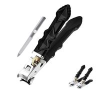 Lifepac Nail Clippers, Fanyil/Goredny Nail Clippers,180° Wide-Mouth Bite, Splash-Proof Design, Double Configuration of Oblique and Flat Mouth, for Thick Nails(Flat Mouth)