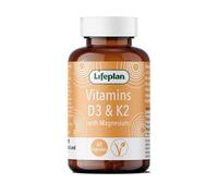 Lifeplan Vitamins D3 & K2 with Magnesium Supplement - 60 Capsules - 172 Grams