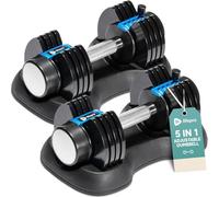 LifePro 2 x 11.34 kg/25 lbs Adjustable Dumbbells Set - Durable Weights Dumbbells Set Comes with Non Slip Handle and Safety Locking Mechanism For Home Gym