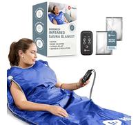 Lifepro BioRemedy Infrared Sauna Blanket - Available in 5 Colors - Portable Far Infrared Home Sauna Bag for Detox, Tension, and Relaxation - Adjustable Temp (86-158°F) & Timer - Includes Detox Wraps