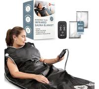 LifePro BioRemedy Plus Infrared Sauna Blanket - Available in 5 Colours - Portable Far Infrared Home Sauna Bag for Detox, and Relaxation - Adjustable Temp (30-70°C) & Timer - Includes Detox Wraps