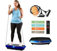 LifePro Hovert 3D Vibration Plate, Full Body Exercise Machine with Dual Motors, Lymphatic Drainage & Fitness Workout Platform with Remote, Bands & 99 Speed Levels (Blue)