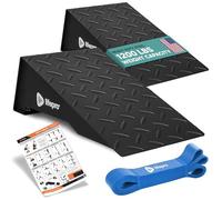 Lifepro Metal Squat Wedge Set - Two Squat Balance Wedges with Resistance Band, Slant Board for Squats, Calf Raise Board, Squat Wedge Block, Squat Wedge for Heel Elevated Squat, Calf Stretcher