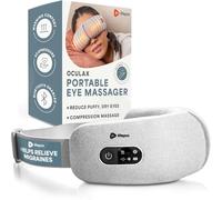 Lifepro Oculax Eye Massager with Enhanced Heat, Air Compression, Vibration & Bluetooth Music - Foldable, Portable & Rechargeable - Relieves Eye Strain & Headaches - Grey