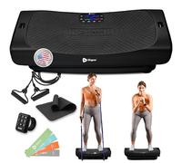LifePro Rumblex 4D Pro Vibration Plate - Whole Body Vibration Platform Exercise Machine - Home Workout Equipment for Weight Loss, Toning & Wellness - Full Bundle of Bands, Straps & Accessories (Black)