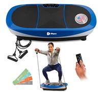 LifePro Rumblex Max 4D Blue Vibration Plate Exercise Machine with Loop Resistance Bands - Full Body Workout Equipment for Home Fitness, Shaping, Training, Recovery, Weight Loss (Blue)
